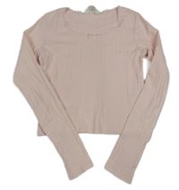 Svetloružové perforované tričko H&M