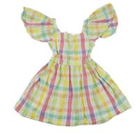 Bielo-ružovo-farebné kockované šaty F&F