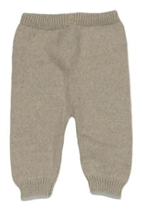 Béžové melírované pletené nohavice