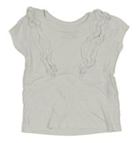 Biele tričko s volánikmi Primark