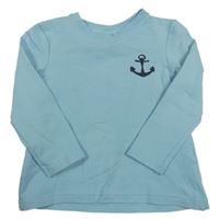 Svetlomodrá ľahká mikina s kotvou Lupilu