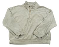 Svetlosivá zamatová mikina Lindex