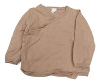 Staroružový zavinovací sveter s dírkovaným vzorom H&M