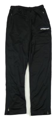 Černé sportovní tepláky s nápisem