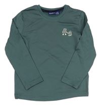 Zelenošedé thermo tričko s robotom Lupilu