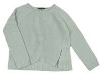 Světlemodrý svetr se zipy New Look