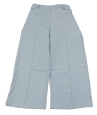 Svetlomodré široké slávnostné nohavice SHEIN