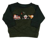 Khaki-tmavozelená mikina se záchranáři Next