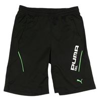 Čierne športové kraťasy s nápisom Puma