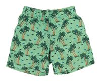 Světlezelené plážové kraťasy s palmami Pep&Co