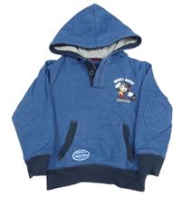 Modro-tmavomodrá mikina s Mickeym a kapucňou C&A