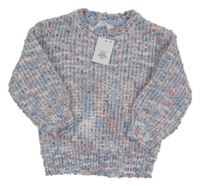 Nové - Modro-růžový vzorovaný svetr Primark