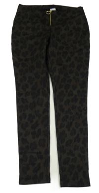 Hnědo-černé vzorované tregíny C&A