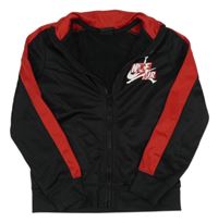 Černo-červená propínací sportovní mikina s logem Nike 