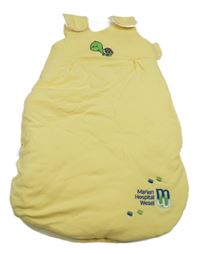 Žlutý bavlněný zateplený spací pytel so korytnačkou