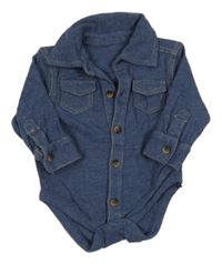 Tmavomodré košeľové body Mothercare