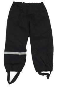 Černé šusťákové podšité kalhoty s reflexním pruhem H&M