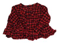 Červeno-čierna kockovaná blúzka Primark