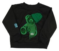 Čierna mikina s medvedíkom