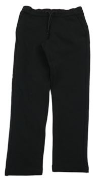 Čierne vzorované teplákové nohavice We