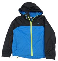 Azurovo-černá funkční šusťáková jarní bunda s kapucí Trespass