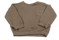 Hnedá prešívaná mikina s kapsičkou George