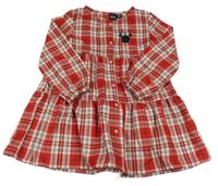 Červeno-světlrůžovo-zelené kostkované šaty s Minnií Primark