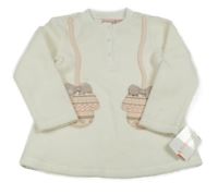 Nové - Smotanové fleecové šaty s našitými rukavicemi Savanahh