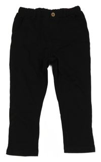 Čierne teplákové nohavice H&M