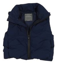 Tmavomodrá šušťáková zateplená vesta Primark