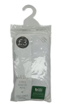 Nové - 5pack - Bílé bavlněné rukavice Matalan