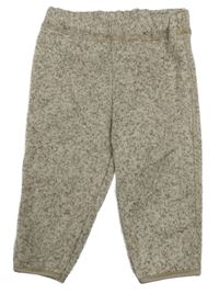 Béžové melírované pletené kalhoty H&M