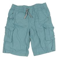 Světlemodré lněné kraťasy s kapsami C&A