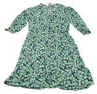 Čierno-zelené kvetované šaty Page one young