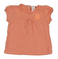 Korálové tričko s květem C&A