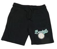 Čierne teplákové kraťasy s loptou F&F