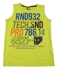 Limetkové tielko s nápismi C&A