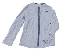 Světlemodro-biela vzorovaná košeľa H&M