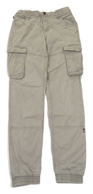 Sivé plátenné cargo cuff nohavice Name it