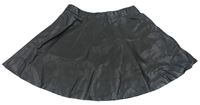 Čierna koženková kolová sukňa H&M