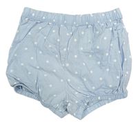 Světlemodro-biele bodkovaná é kraťasy zn. H&M