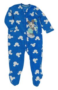 Modrý fleecový overal s Mickey Disney
