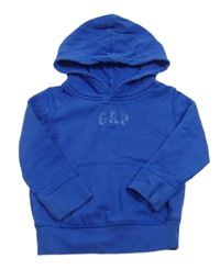 Cobaltovoě modrá mikina s logom a vreckom a kapucňou zn. GAP