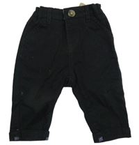 Čierne chino plátenné nohavice