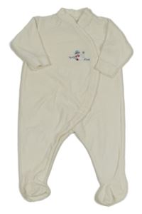 Smotanový zamatový overal so sněhukáčkem TCM