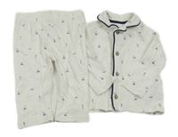 Bílé pyžamo s lodičkami a majáky a velrybami F&F