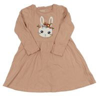 Pudrové šaty so zajačikom C&A