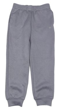 Fialovošedé melírované tech fleece tepláky Layer8