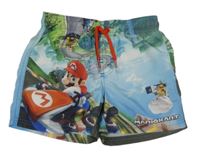 Světlemodro-šedo-khaki plážové kraťasy s Máriem H&M