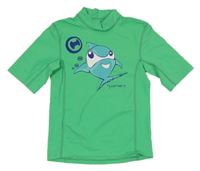 Zelené UV tričko se žralokem
